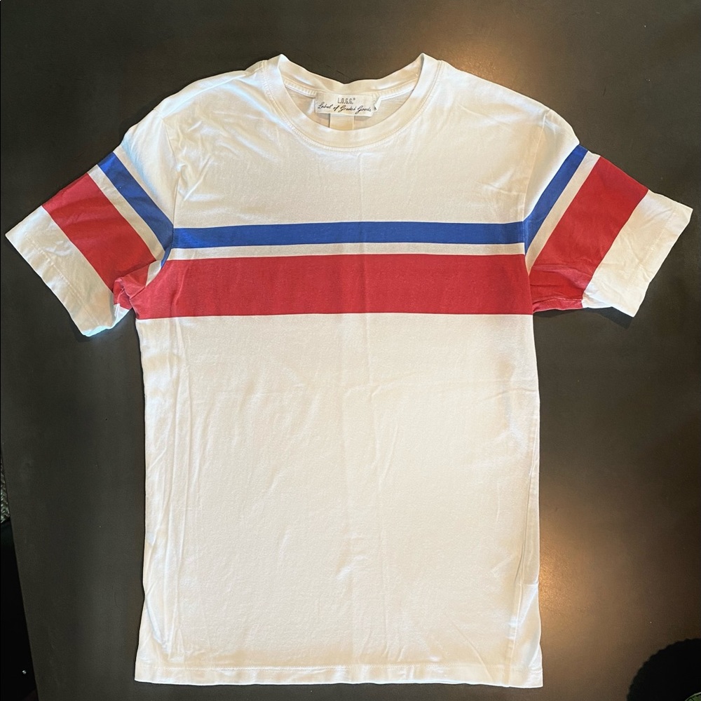 Red-White-and-Blue Striped H&M T-shirt